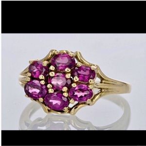 Beautiful Vintage 10k Rhodolite Garnet Ring 🔮